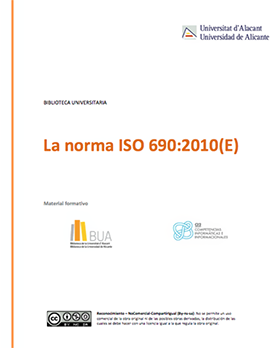 Imagen de la portada de la norma ISO 690-2 para la redacción de referencias bibliográficas